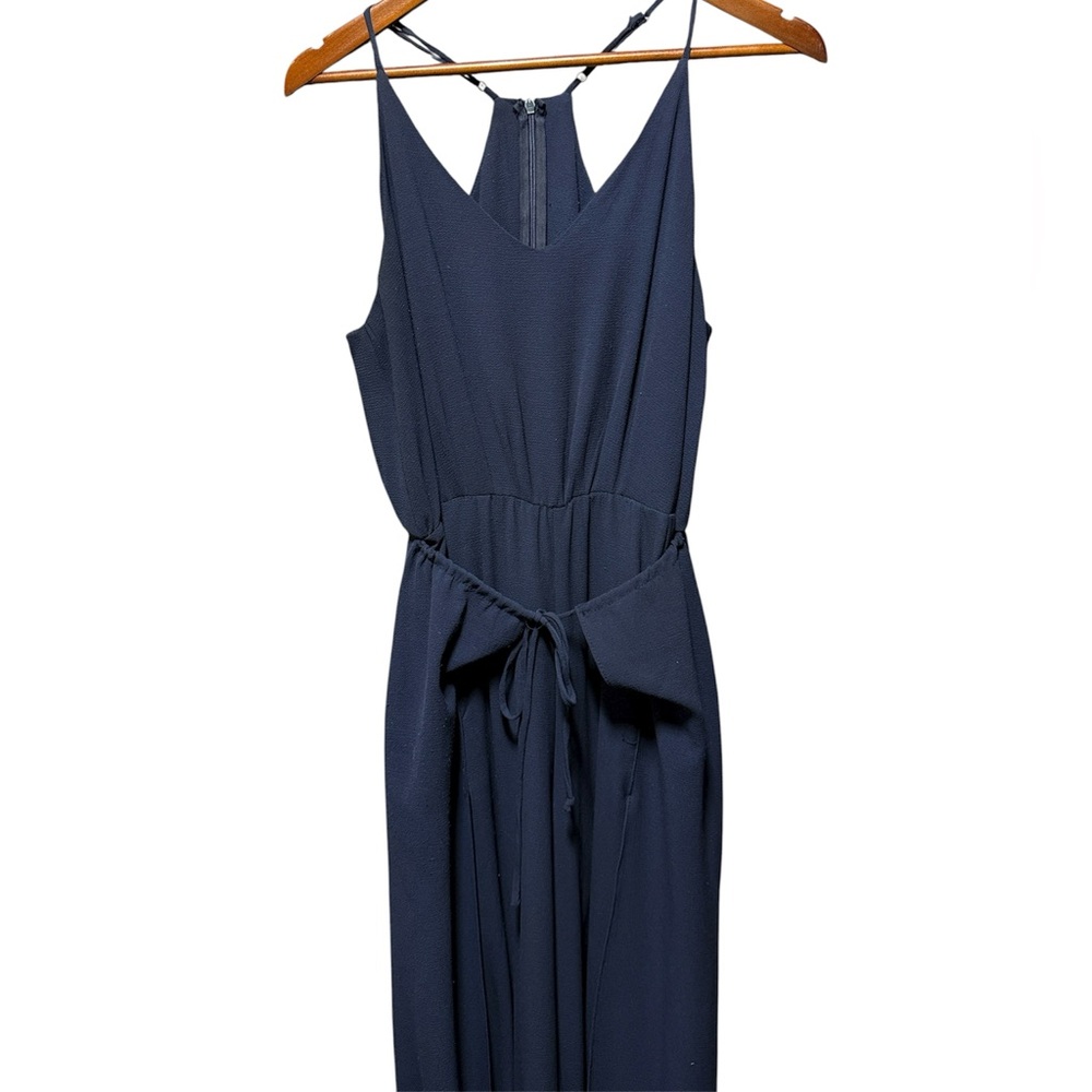 Stylish Navy Blue Wide Leg Jumpsuit